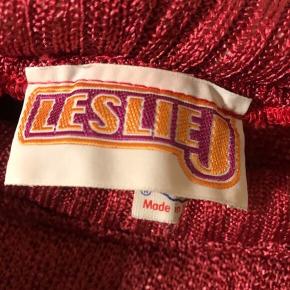 Leslie J Vintage 70s Union Made Coral Pink Mod Style Dress - Picture 5 of 8